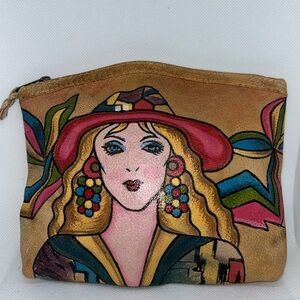 Emily Ann Leather Cosmetic Pouch